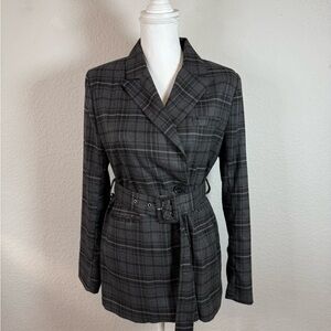 4th and Reckless Plaid Blazer M